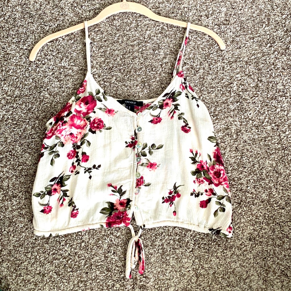 FOREVER 21 Floral Crop Top